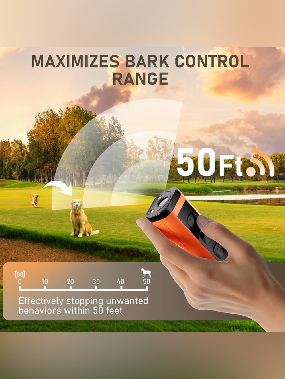 Indoor/Outdoor Dog Bark Control Device - NWT